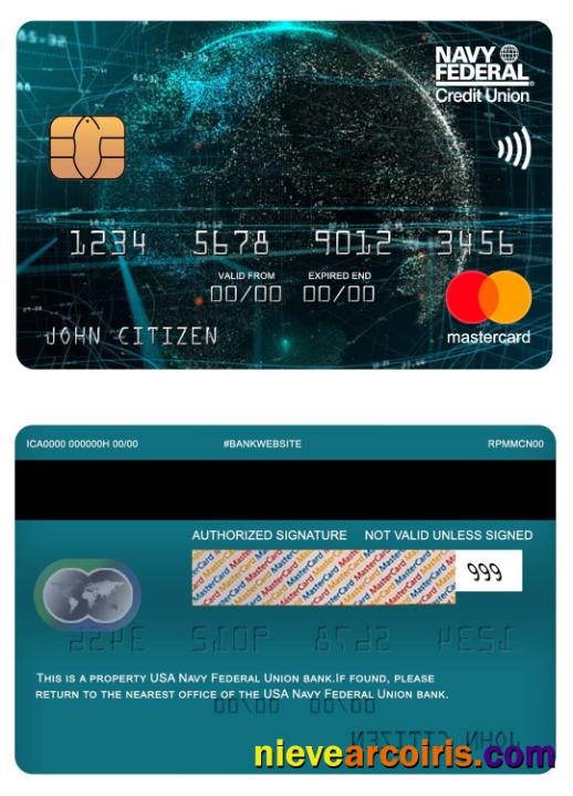 USA Navy Federal Union bank mastercard
